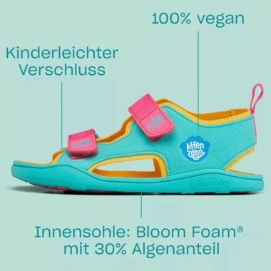 Affenzahn Sandale Vegan Airy Vogel vegane Barfußsandale für schmale Kinderfüße im Babyladen Erlangen